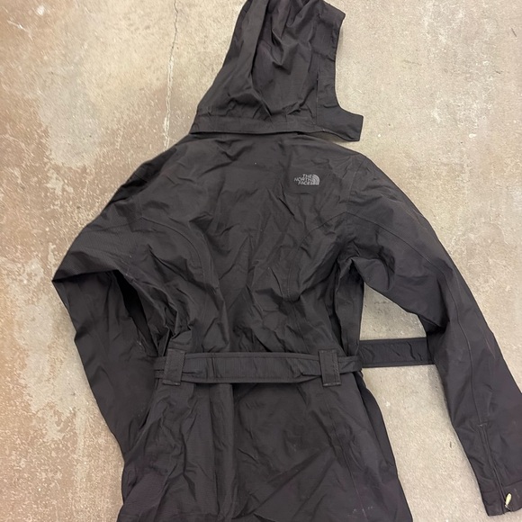 North face brown plaid belted spring jacket - Picture 5 of 7